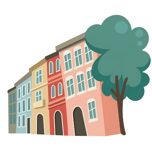 Aachener Häuser Illustration