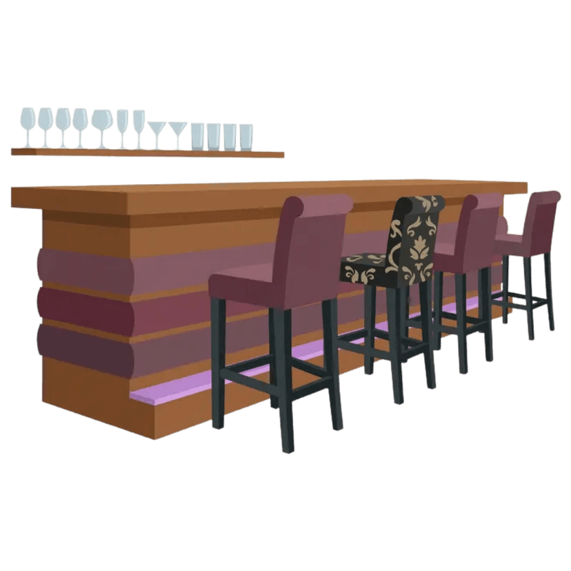 Martello Lounge Bar Illustration